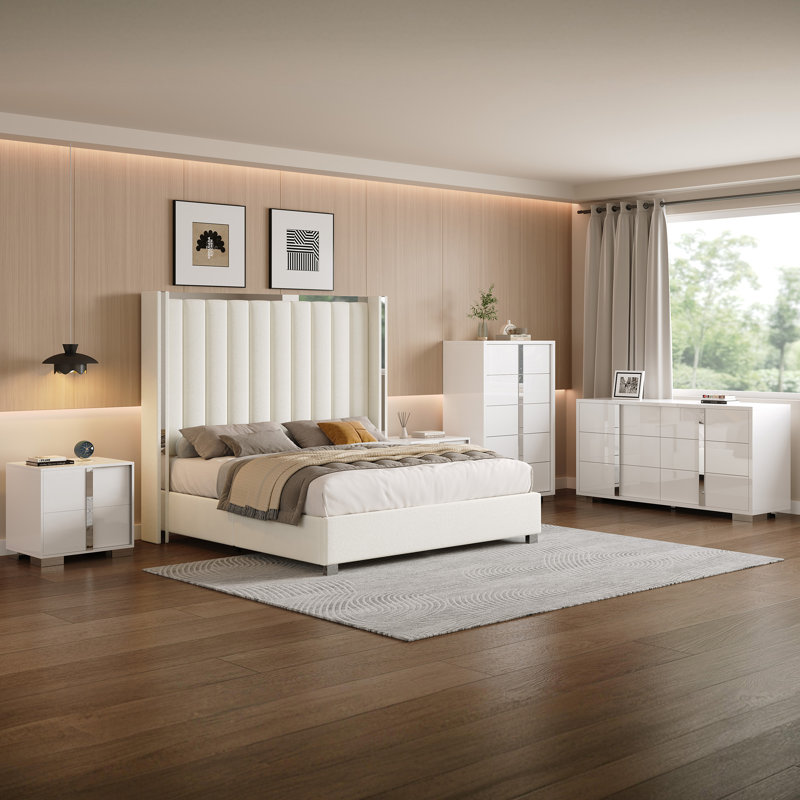 
Ensemble de mobilier de chambre très grand 5 pièces Gerasim, blanc, Blanc, Très grand