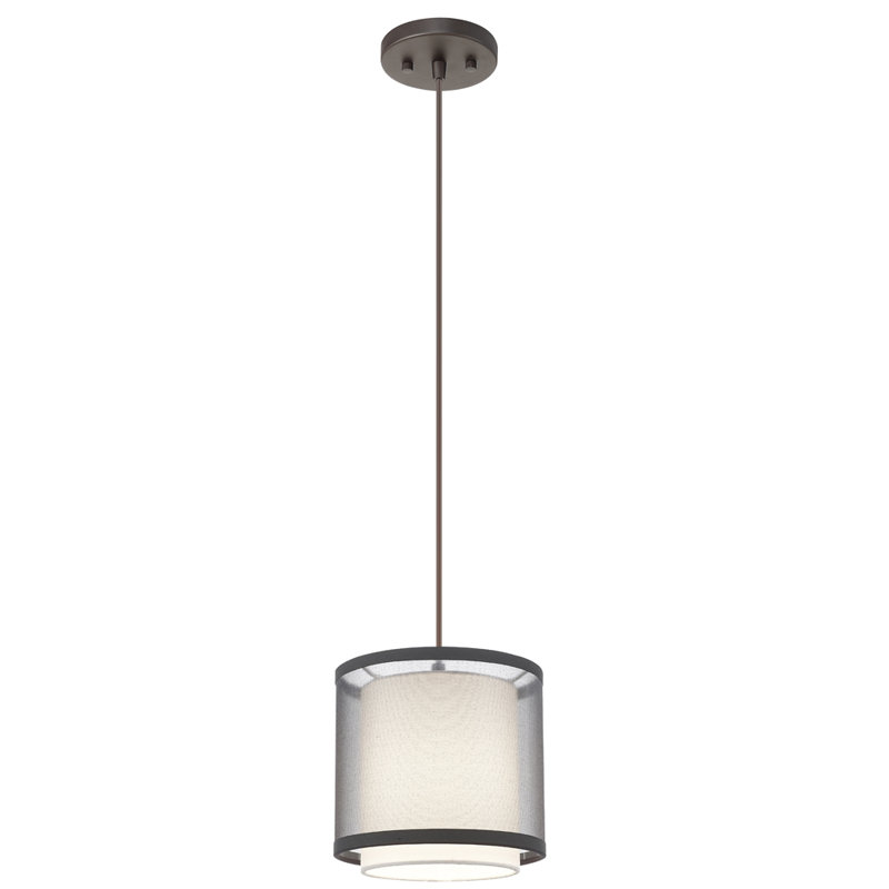 Feltner 1 - Light Single Pendant, 152.75" H x 8" W x 8" D, Antique Bronze, Smoke Gray