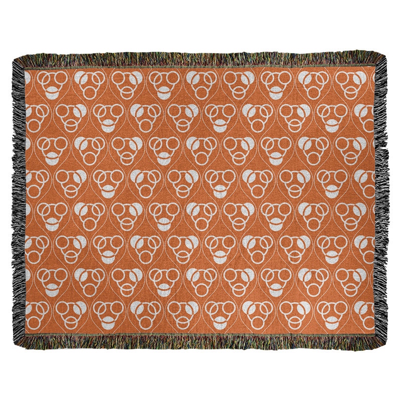 Couverture en coton tissé Classic, L 50 po x L 60 po, Orange