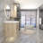58.6'' Double Bathroom Vanity with Plastic Top-1623966159