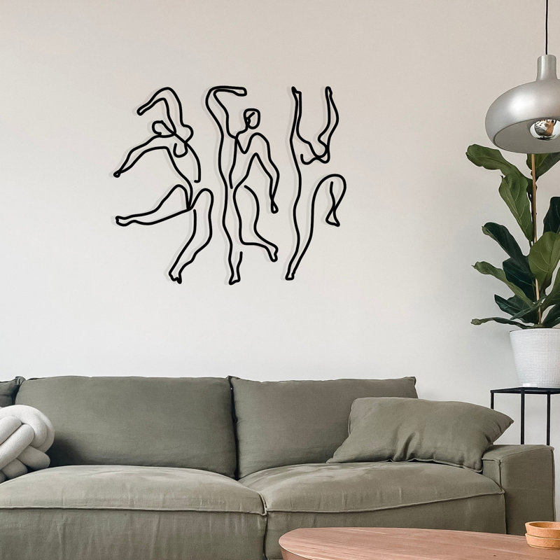 Decorative Metal Wall Accessory, Black Finish, 35.4 x 21.3 inches | 100% Metal, Thickness: 0.05 inches | Stylish and Durable Home Décor for Living Room, Office, or Bedroom | Modern Design Enhances Any Space