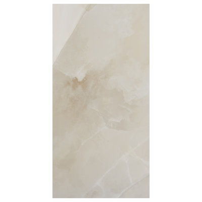 Carrelage mural en porcelaine polie à motif onyx 23,62 po x 47,24 po Sereno (15,49 pieds carrés / caisse)