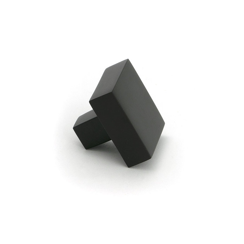 Albers Square Knob, Aged Bronze, 1.38" Knob Diameter