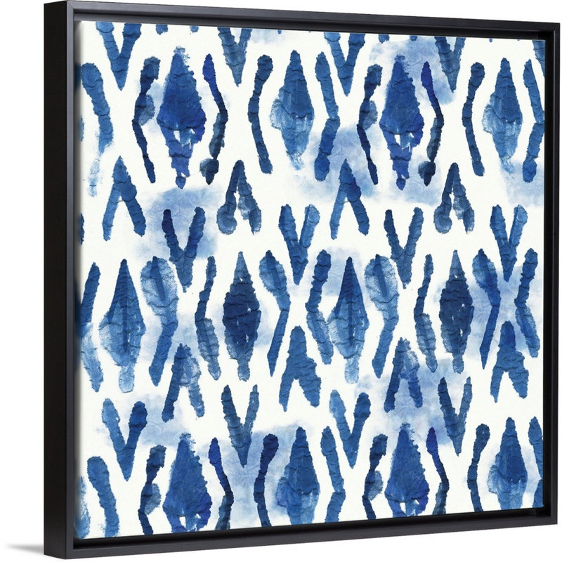 Indigo Gem par Aimee Wilson - reproduction sur toile, H 14 po x l 14 po x P 1,75 po, Cadre noir