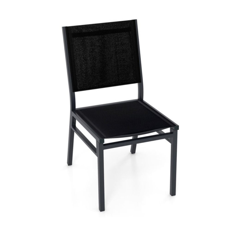 Chaises de salle à manger d'extérieur avec siège et dossier respirants pour le porche de la piscine