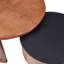 Table basse gigogne ronde vintage avec tiroir en noyer de 31,5 po