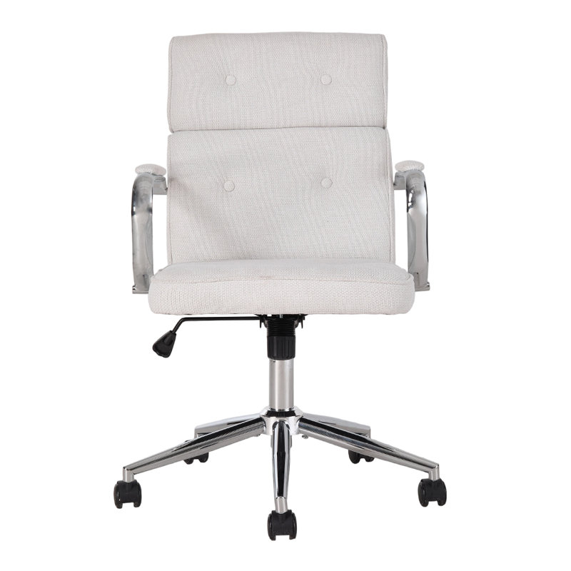 Office Chair, Silver, White
