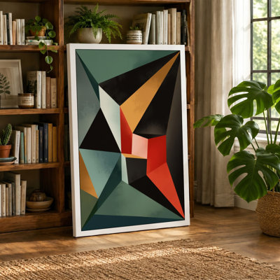 Radiant Star Forms Geometric - Wrapped Canvas