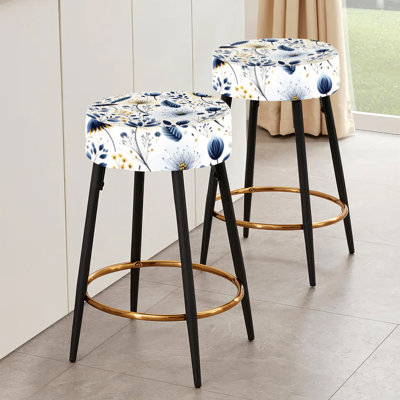 Ensemble de 2 tabourets de bar Nordic Yellow Blue Garden Dreams III