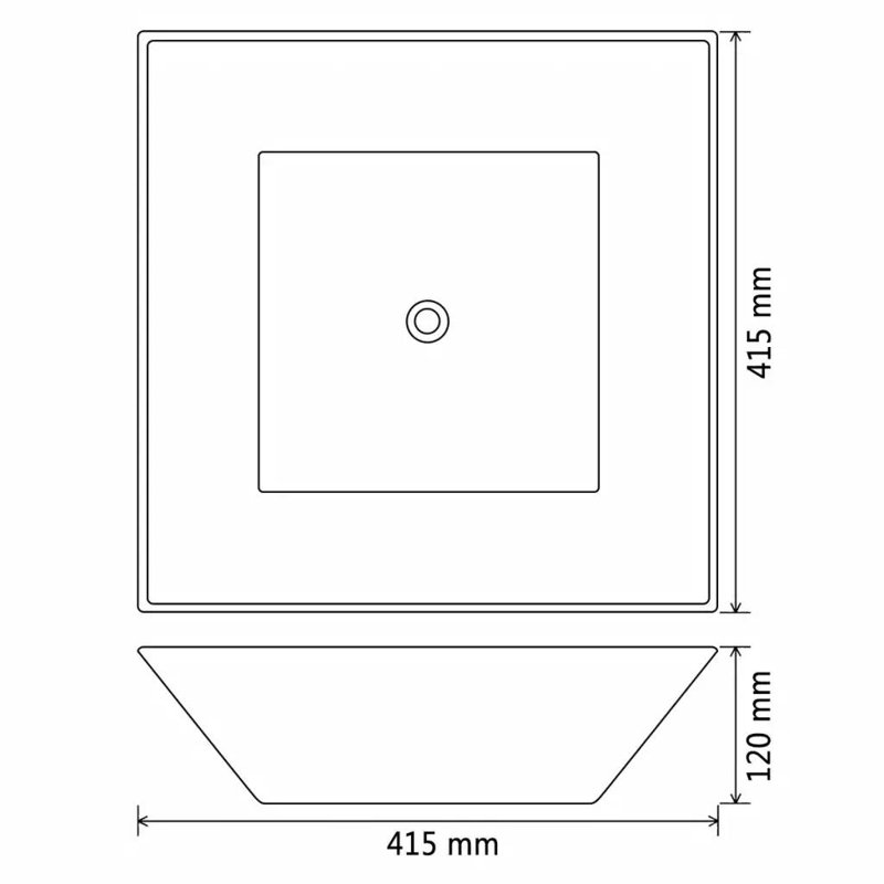 Belfry Bathroom Ricarda Ceramic Square Sink, White
