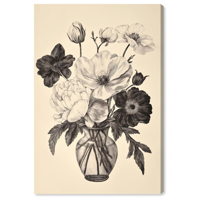 Aria antique, illustrations florales sur toile par Art Remedy