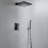 10" Square Shower Head Pressure Balanced Shower Faucet System With Handheld Spray-113022317