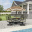 Benvenuta 101.97 " W Octagonal Tilt Market Umbrella with Crank Lift , Counter Weights Included-350484799