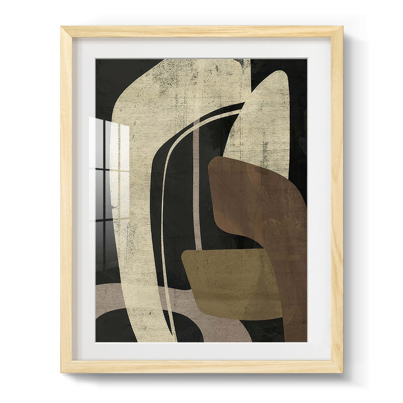 Reproduction encadrée, "Fluid récepteur", Blanc, Papier encadré naturel