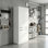 Armoire de garage 4 portes avec 2 paniers à linge