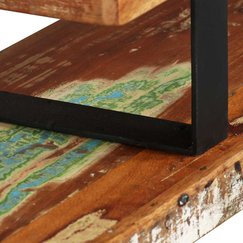 Meuble télé / table télé avec beaucoup de rangement vidaXL, 45,3 x 11,8 x 15,7 pouces, Chêne foncé / blanc