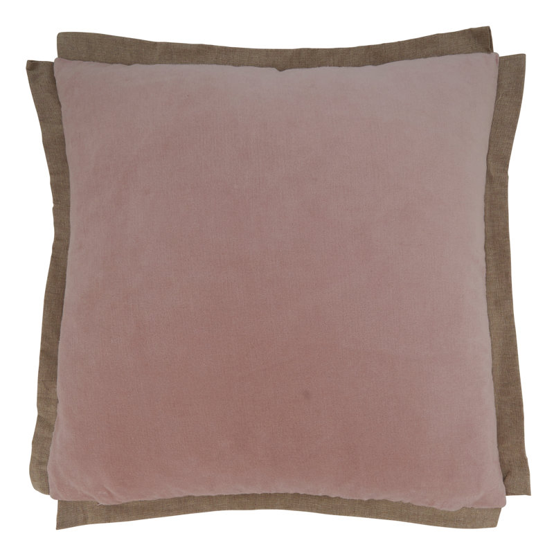 Winifred Collection Cotton Pillow Cover, Blush, Polyester/Polyfill