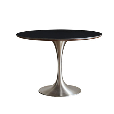 Silver Round Sintered Stone Dining table
