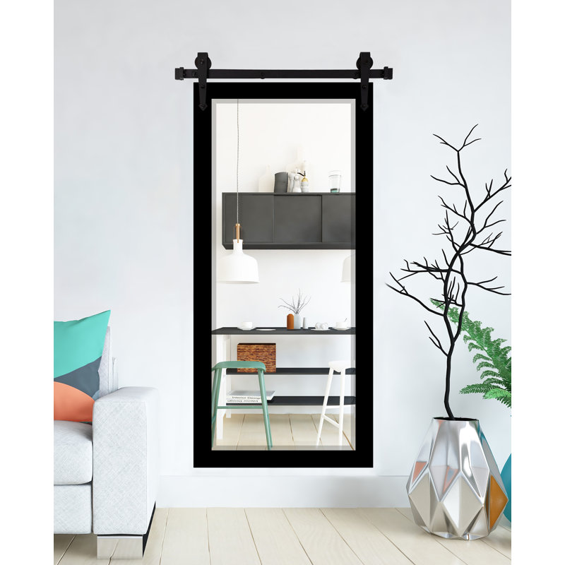 Miroir de salle de bain traditionnel N Peace, Noir satiné, H 65 po x l 30 po