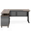63" L-Shaped Executive Desk With File Cabinet-1817354912
