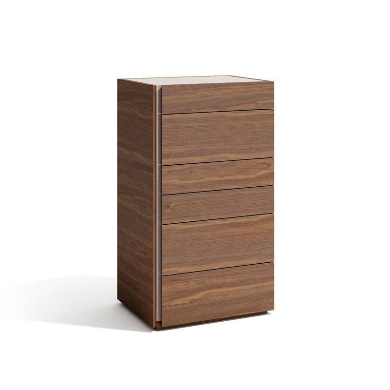 Mcginty 23.6'' W 6 - Drawer Dresser, Walnut