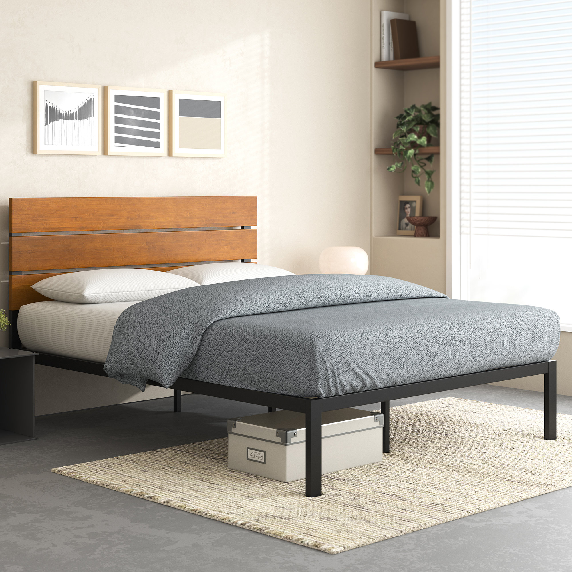 Ebern Designs Sanayah Platform Bed \u0026 Reviews | Wayfair, image size:2000x2000