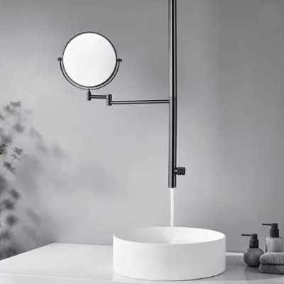Plafonnier gris perle Narciso avec robinet miroir