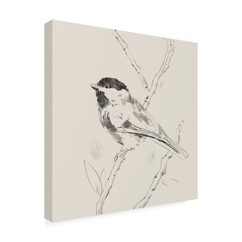 «Black Capped Chickadee II» par Jacob Green - peinture sur toile sans cadre