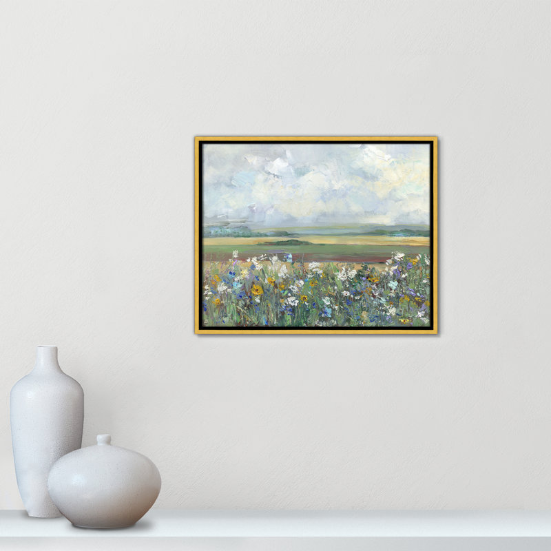 «Far Afield Print» par Sally Swatland, H 17,5 po x l 21,5 po, Doré