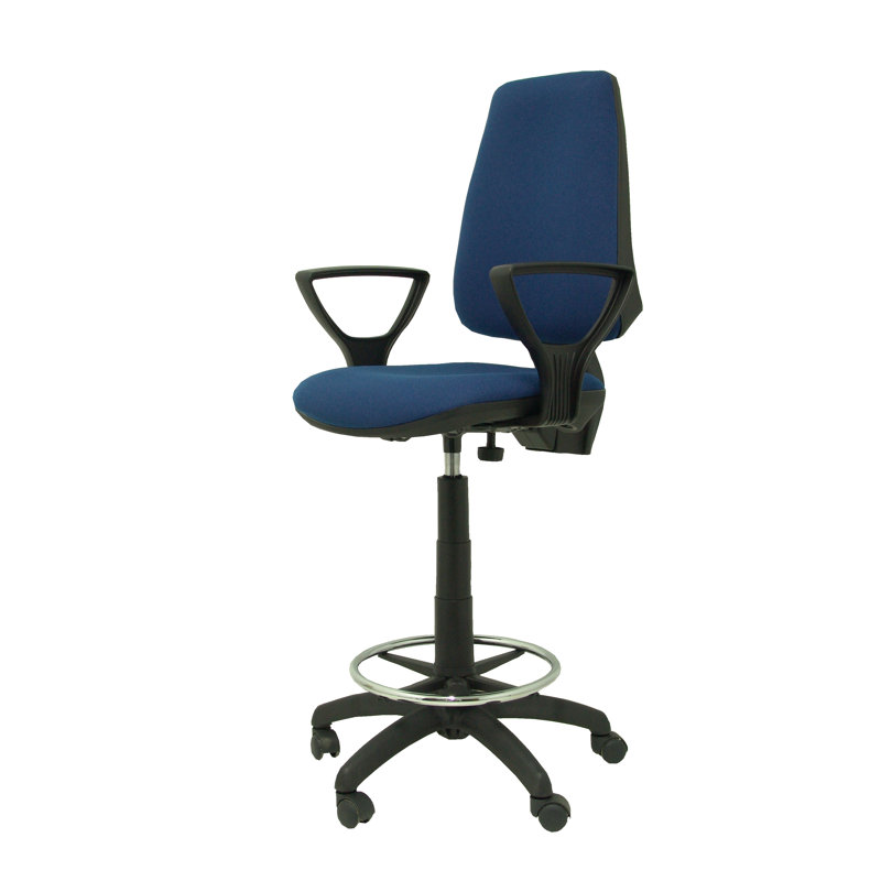 Backed Adjustable Height Ergonomic Active Stool with Footring and Wheels