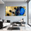 Ensemble de 3 impressions sur toile Golden Coral Reef avec poisson et grotte-1060653710