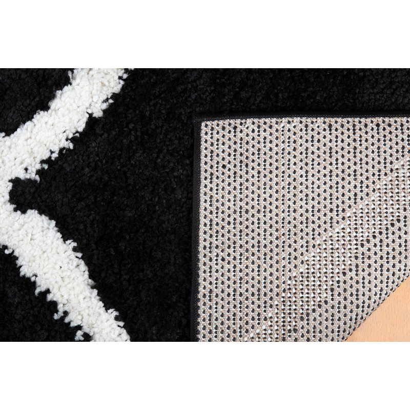 Tapis noir à motifs géométriques, Rectangle de 2 pi x 3 pi