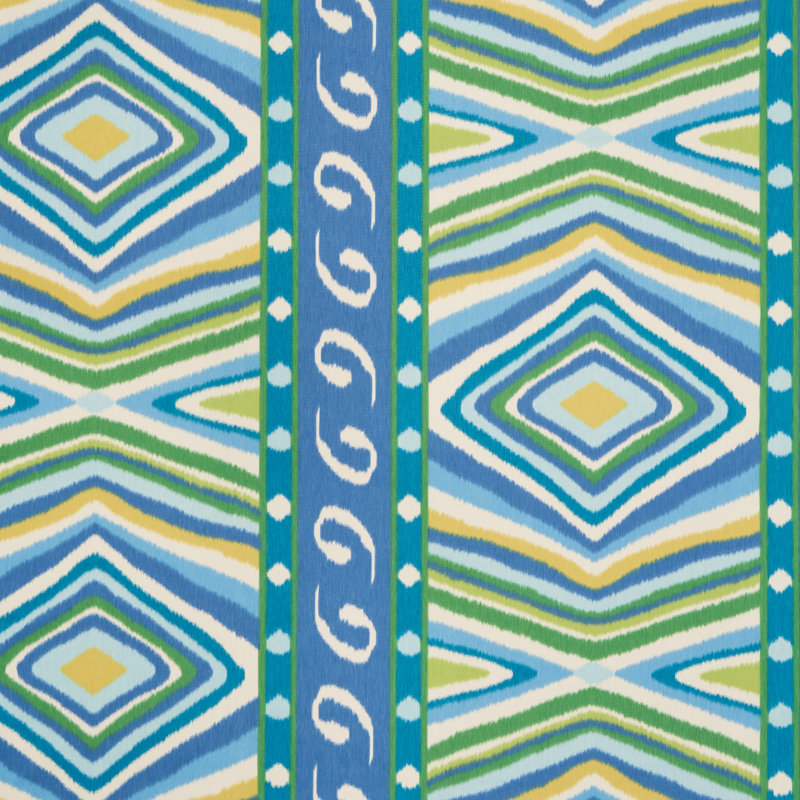 Tissu ikat Schumacher x Johnson Hartig Terence, Paon