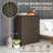 Wicker Outdoor Storage Cabinet, 4-Shelf Pool Storage, Espresso-109566427