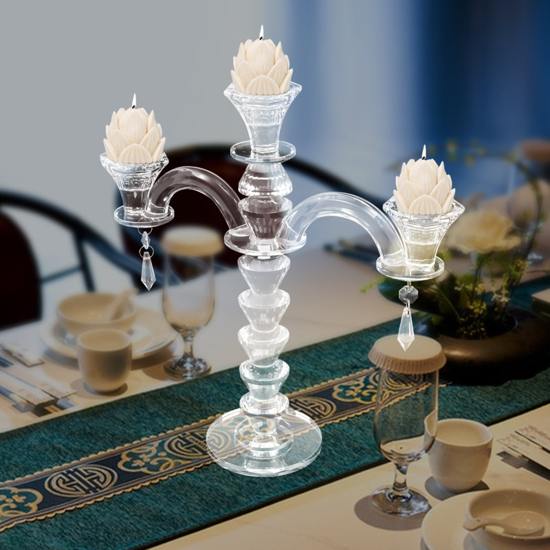 Candélabre de table 10 bras H 10,5 Crytal