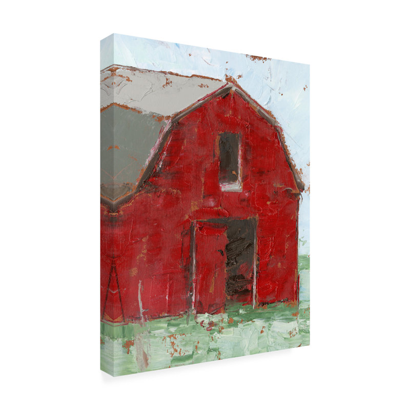 «Big Red Barn I» par Ethan Harper, impression sur toile tendue, H 24 po x l 18 po x P 2 po
