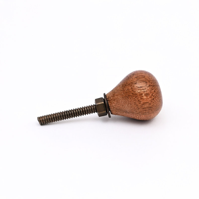 Rustic Brown Wooden Knob Small – Set of 6