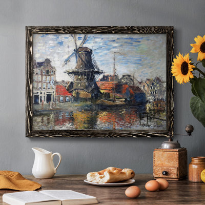«Windmill On The Onbekende Canal, Amsterdam, 1871», reproduction d'art sur toile
