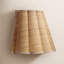 Scalloped 1-Light Wall Sconce, Raffia