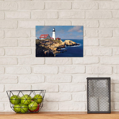 Coastal Lighthouse by Zhen-Huan Lu - Wrapped Canvas Print