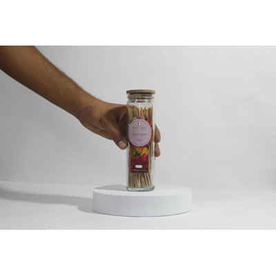 Incense Sticks | Vanilla Sandalwood | Set Of 80 (6" Each) In Glass Jar | Therapeutic And Anti-Stress