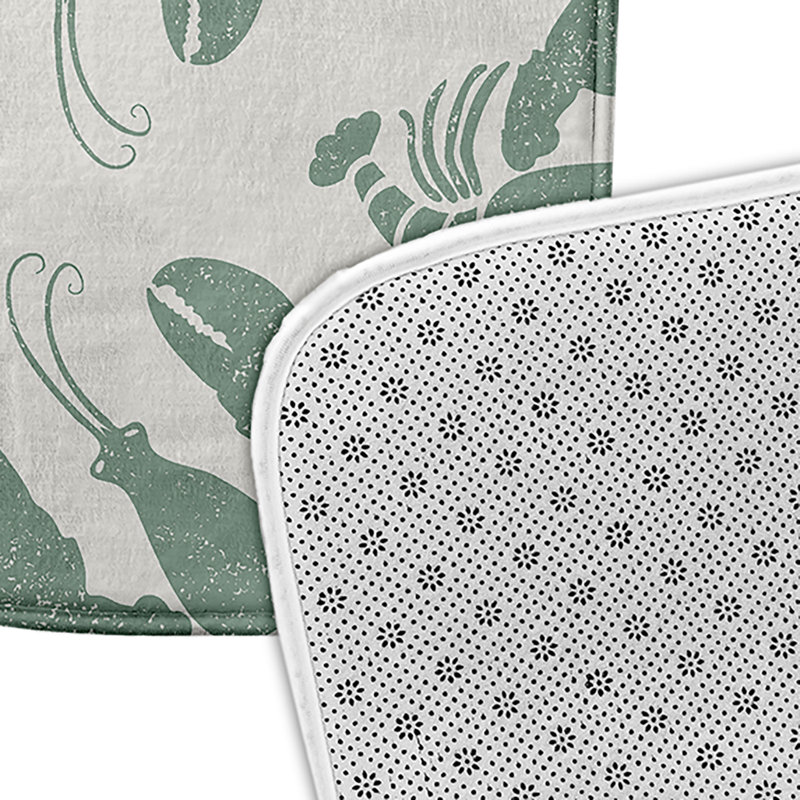 Tapis de bain Nautical Nights, L 17 po x L 24 po, Vert