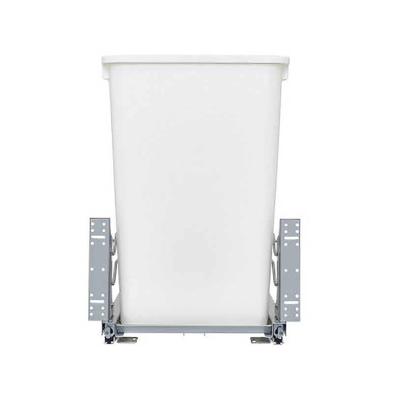 Rev-A-Shelf Pullout Kitchen Trash Can 50 qt. with Soft-Close , White