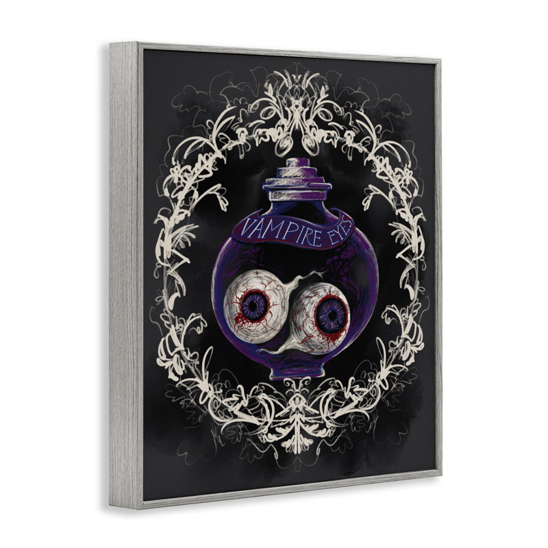 «Vampire Eyes» avec gobelet encadré, par Connie Summers, Estampe numérique Farmhouse, H 30 po x l 24 po