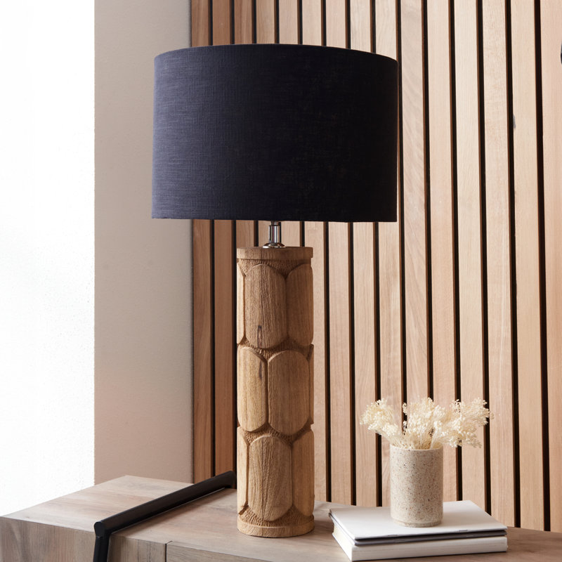 Aurelia Wood Table Lamp, Beige