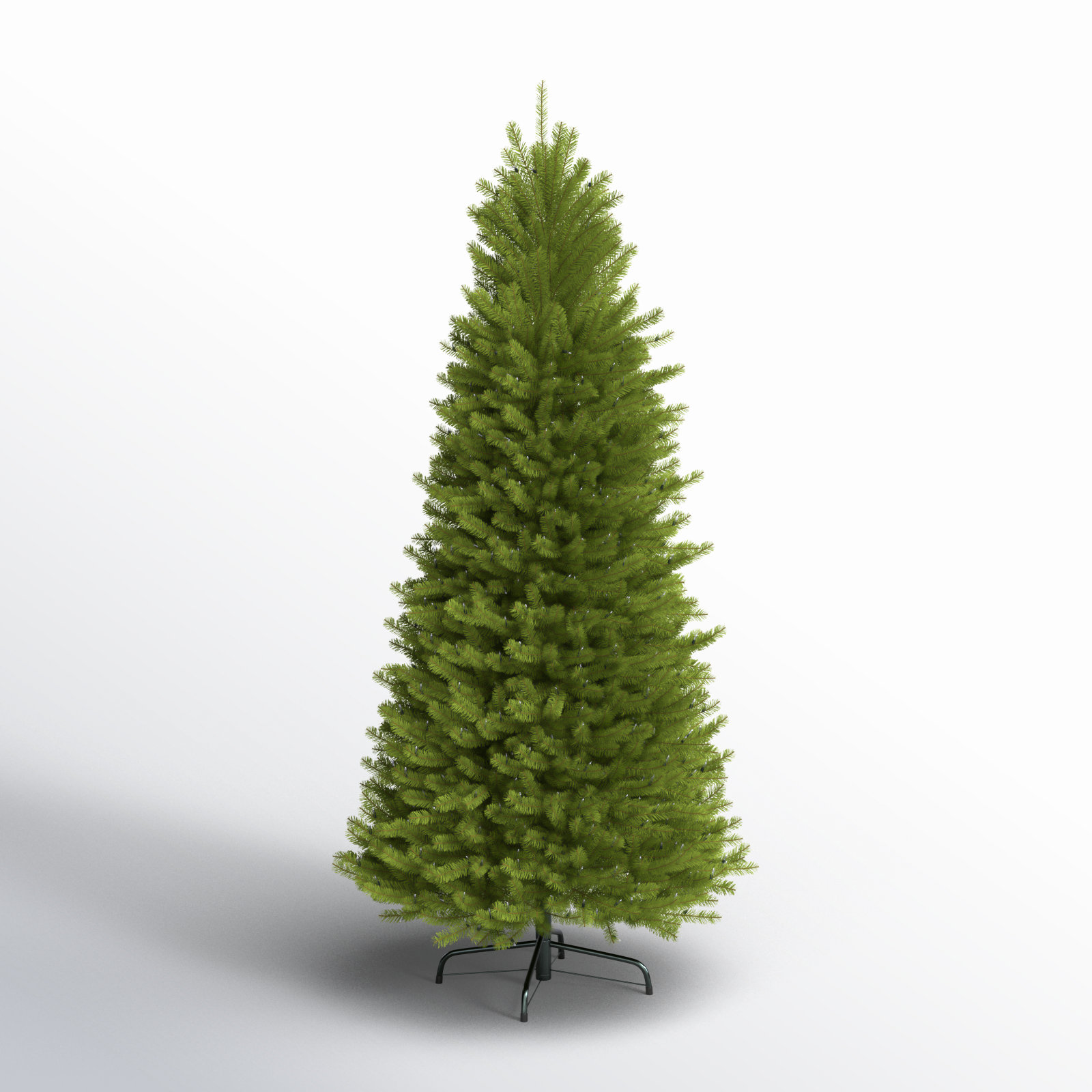 Slender Green Realistic Artificial Fir Christmas Tree, 6.5' H