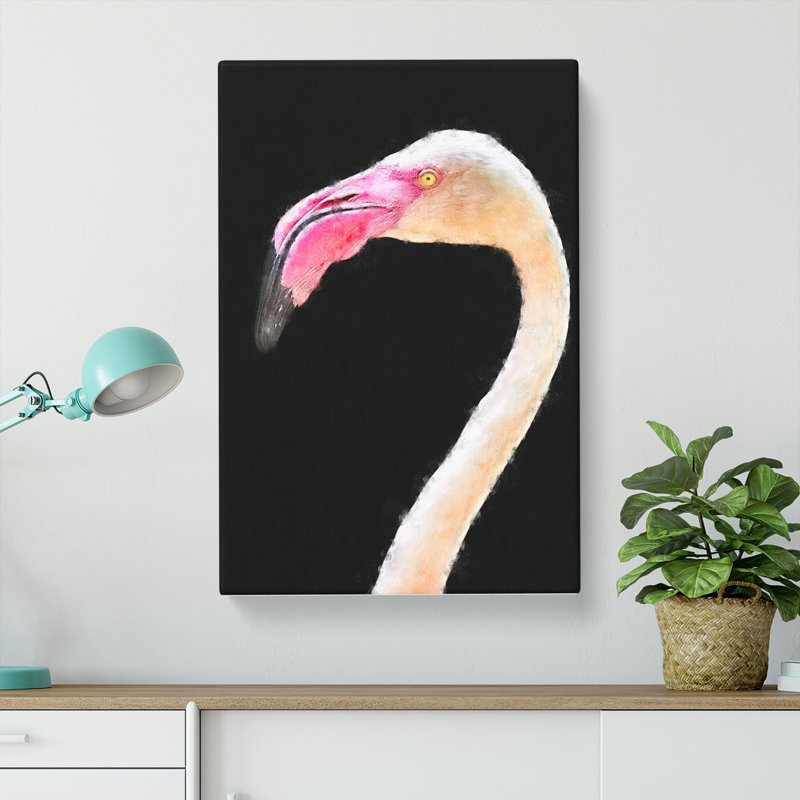 A Pink Flamingo - Wrapped Canvas, 76cm H x 50cm W x 3cm D