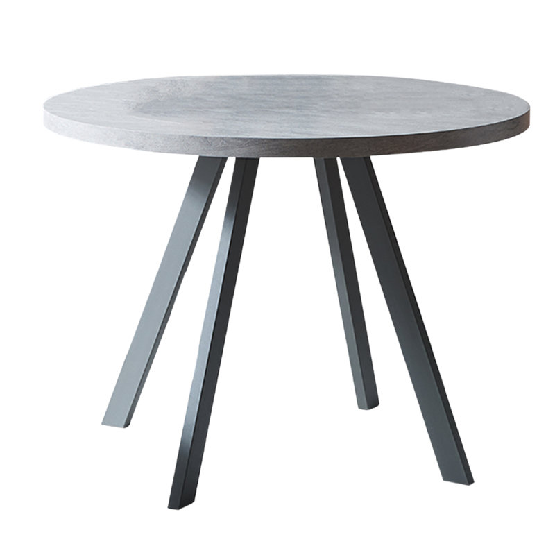 Table de salle à manger à piédestal, Gris, H 30,3 po x L 35,4 po x l 35,4 po
