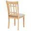 Ensemble de chaises de salle à manger en bois de chêne clair Davis (ensemble de 2)