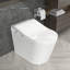 Toilette Smart Bidet avec siège chauffant, eau chaude, sécheuse, chasse d'eau automatique, capteur de pied et chasse d'eau occultante